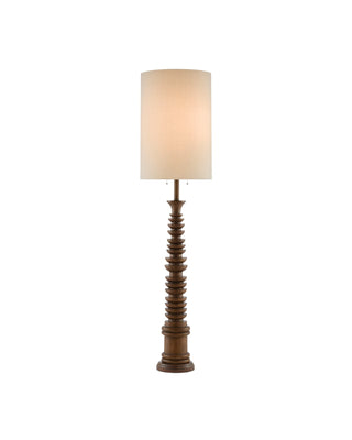 Malayan Natural Floor Lamp in wood