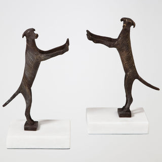 Cooper Golden Retriever Bookends in brass