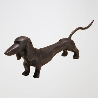 Dachshund Hound Sculpture in cast iron