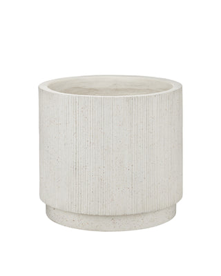 Ridge Medium Ivory Terrazzo Planter in fiber concrete and stone