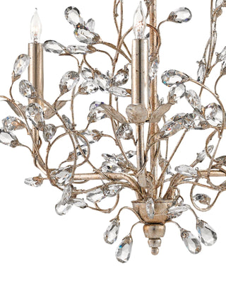 Crystal Bud Small Silver Chandelier, alternate view 4