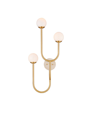 Highsmith Wall Sconce, Left, crafted in brass and metal
