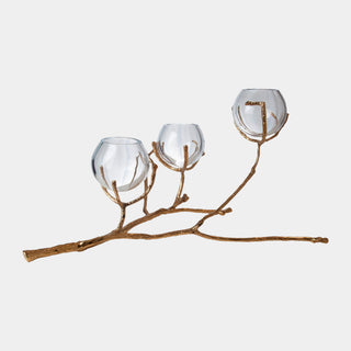 Twig 3 Vase Holder, Brass, alternate view 2