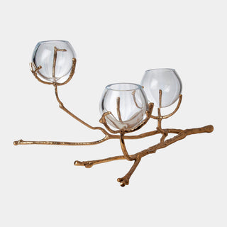 Twig 3 Vase Holder, Brass