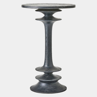 Oasis Side Table, Black, Large, crafted in marble and oak