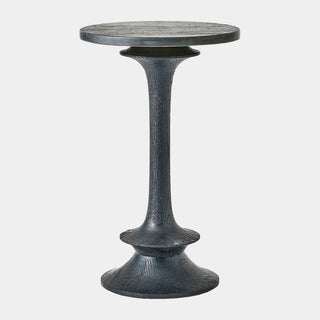 Oasis Side Table, Black, Small, crafted in marble and oak