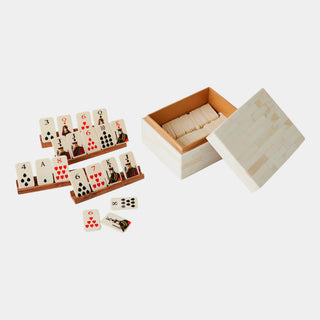 Tatanka Boxed Card Set, Ivory, crafted in ivory bone and teakwood