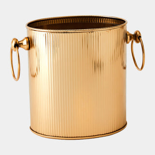 Winston Ice Bucket, Brass, crafted in stainless steel