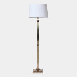 Cast Metal Floor Lamp in aluminum