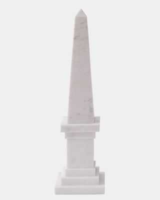 Stone Obelisk, White, side view