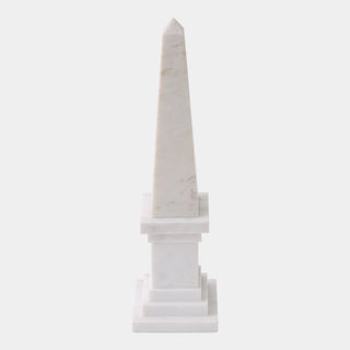 Stone Obelisk, White, crafted in marble