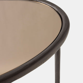 Hunter Side Table, Bronze, corner detail