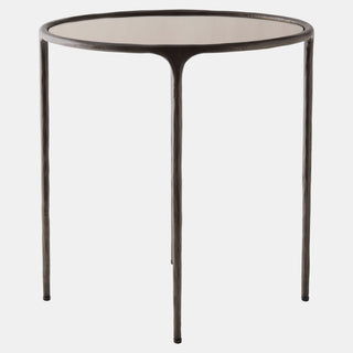 Hunter Side Table, Bronze, crafted in iron and mirror
