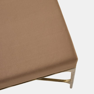 Hunter Bench, Antique Gold, corner detail