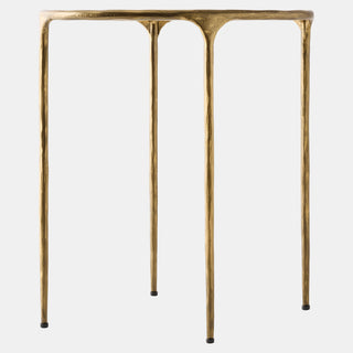 Hunter Side Table, Antique Gold, side view