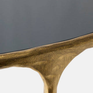 Hunter Side Table, Antique Gold, texture detail