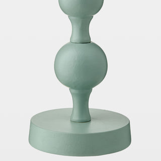 Bobbin Totem Candlesticks, Green, base detail