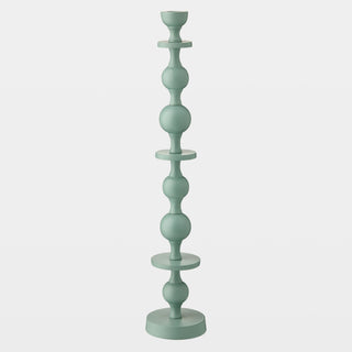 Bobbin Totem Candlesticks, Green, side view