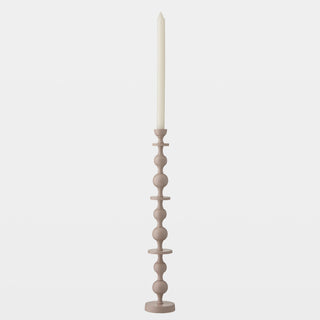 Bobbin Totem Candlesticks, Pink, crafted in cast aluminum