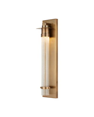 Provence Brass Outdoor Wall Sconce in glass