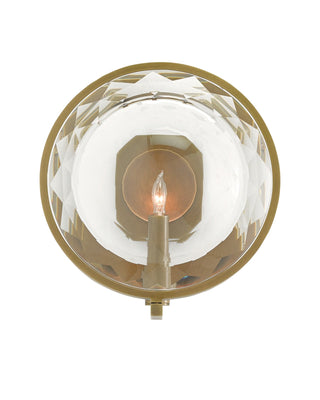 MarjieScope Brass Wall Sconce in optic crystal