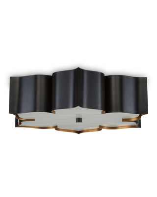 Grand Lotus Black Flush Mount, alternate view 4