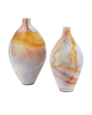 Gobi Vase Set of 2 in onyx and jasper