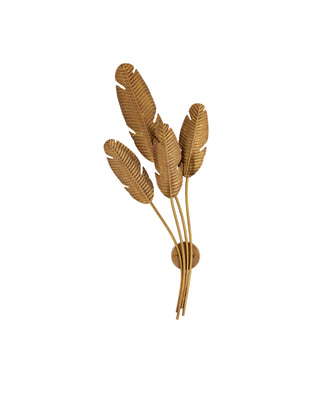 Tropical Brass Multi-Leaf Wall Sconce, alternate view 5