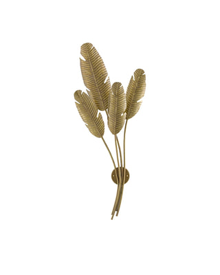 Tropical Brass Multi-Leaf Wall Sconce, alternate view 3