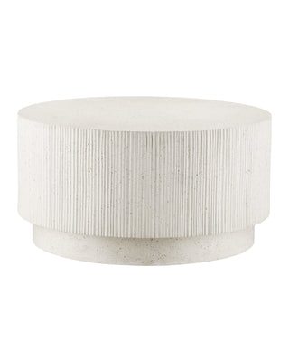 Ridge Ivory Terrazzo Cocktail Table in fiber concrete and stone