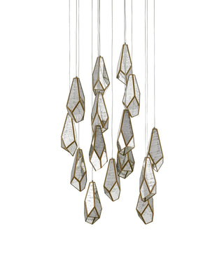Glace Mirror 15-Light Round Multi-Drop Pendant, alternate view 5