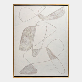 Scratch Loops Framed Art, Sable, crafted in canvas and polyethylene