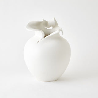 Charlotte Vase, White, side view