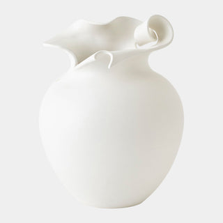 Charlotte Vase, White, crafted in ceramic