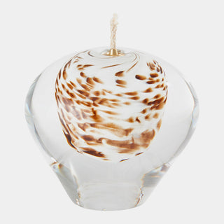 Daphne Oil Candle, Brown Spots, crafted in glass