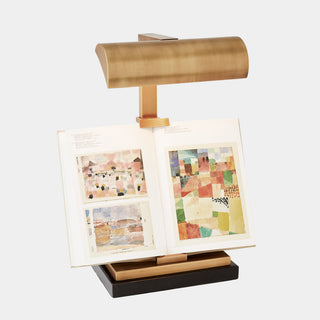 Edgar Tabletop Easel Lamp, Matte Brass, alternate view 2