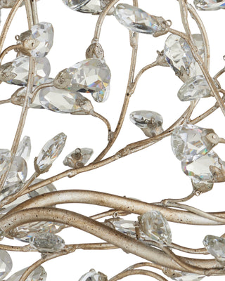 Crystal Bud Small Silver Chandelier, alternate view 3
