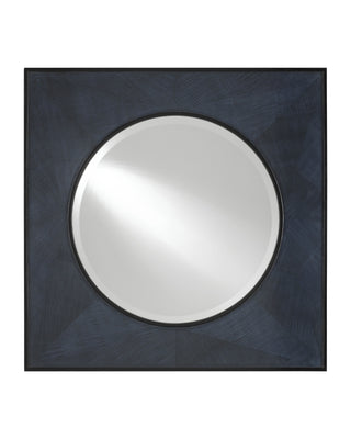 Kallista Square Blue Mirror in dark sapphire and caviar black