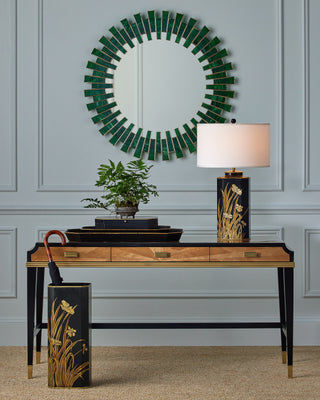 Glasdele Emerald Round Mirror, alternate view 4