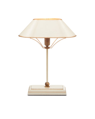 Daphne Ivory Table Lamp in gold and iron