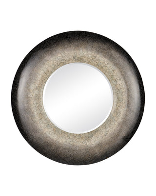 Tessera Round Mirror in cream and black