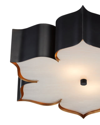 Grand Lotus Black Flush Mount, alternate view 2