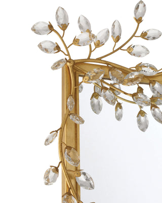 Forget-Me-Not Gold Rectangular Mirror, alternate view 2