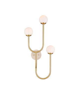 Highsmith Wall Sconce, Right, crafted in brass and metal