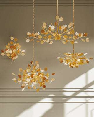 Lunaria Small Gold Chandelier, alternate view 6