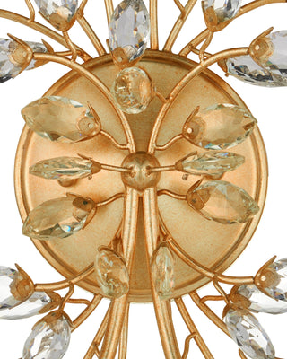 Forget-Me-Not Gold Wall Sconce, alternate view 2