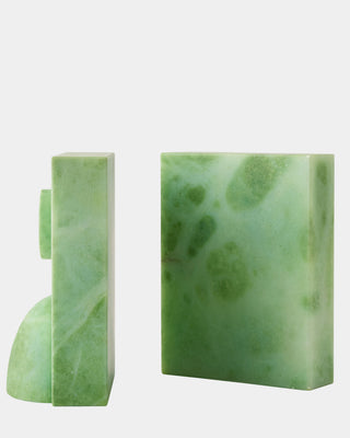 Barakoa Bookends, Alabaster, Lime, side view