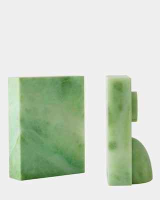 Barakoa Bookends, Alabaster, Lime, side view