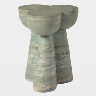 Trinidad Side Table, Green, crafted in marble