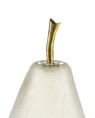 Glass White Pear Set of 2, alternate view 2